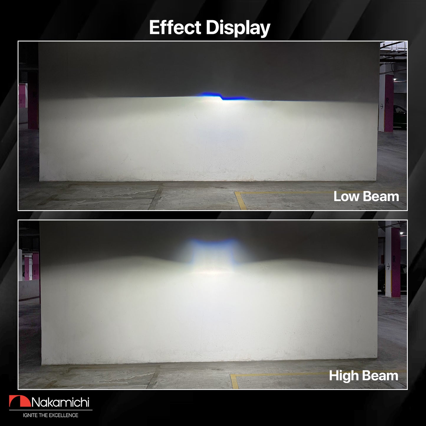 Nakamichi GM901 Serie H4 H7 9005 9006 Bi-LED-Projektor-Scheinwerferlinse, 3,0 Zoll, 20.000 Lumen, 98 W pro Set, Fern- und Abblendlicht-Nachrüstung, 2er-Pack, 5800 K