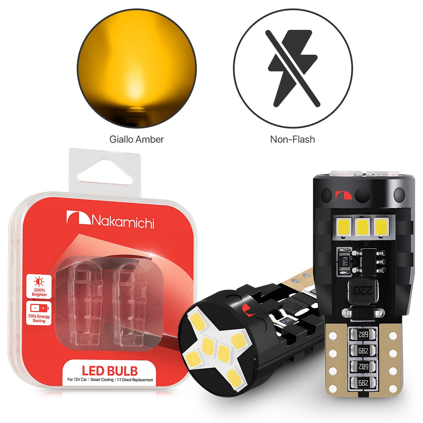 Nakamichi T10 LED-Glühbirne 168 2825 194 W5W Keil 12-SMD 2016 Chipsätze LED-Ersatzbirnen fehlerfrei für Auto-Innenraum-Kuppel-Kartentür-Kennzeichen-Innenraum-Armaturenbrett-Beleuchtung (12 LEDs)