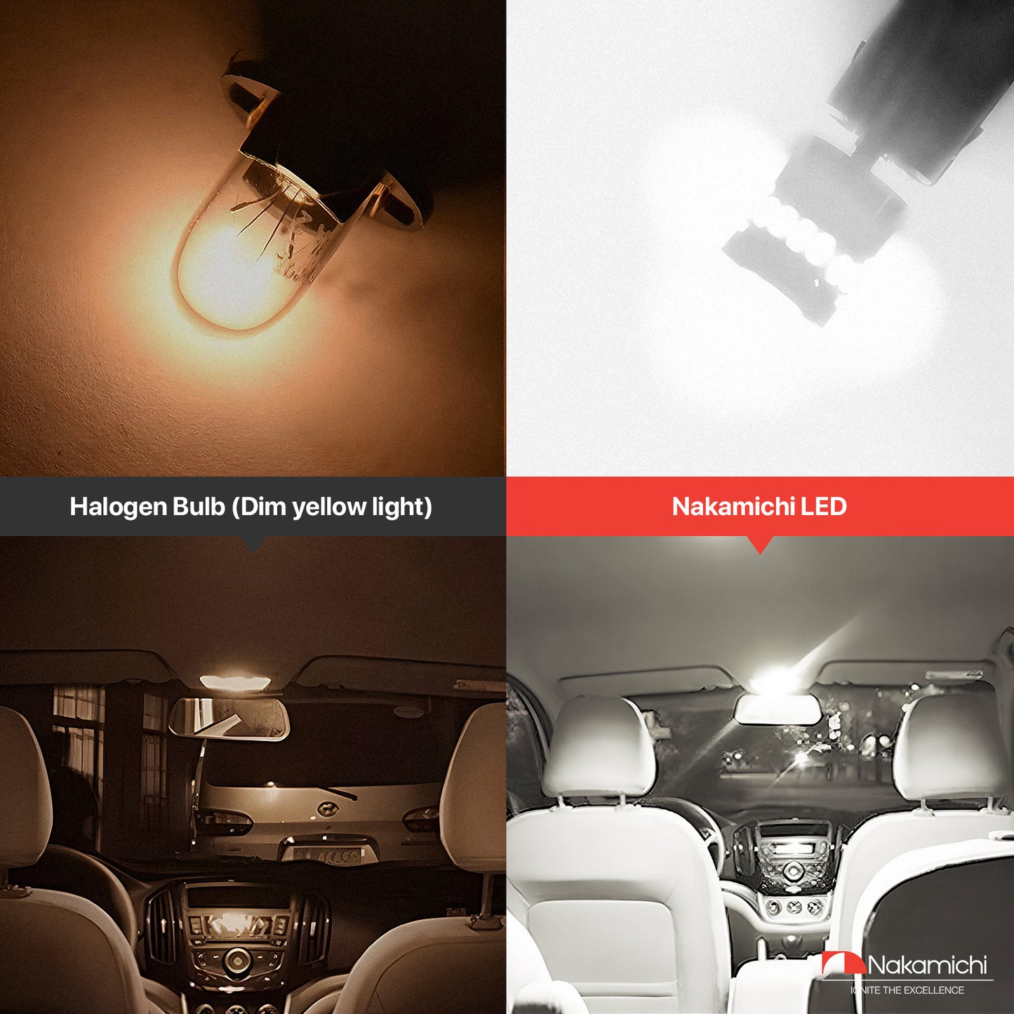 Nakamichi T10 LED-Glühbirne 168 2825 194 W5W Keil 18+1 SMD 3014 Chipsätze LED-Ersatzbirnen fehlerfrei für Auto-Innenraum-Kuppel-Kartentür-Kennzeichen-Innenraum-Armaturenbrett-Beleuchtung (19 LEDs)