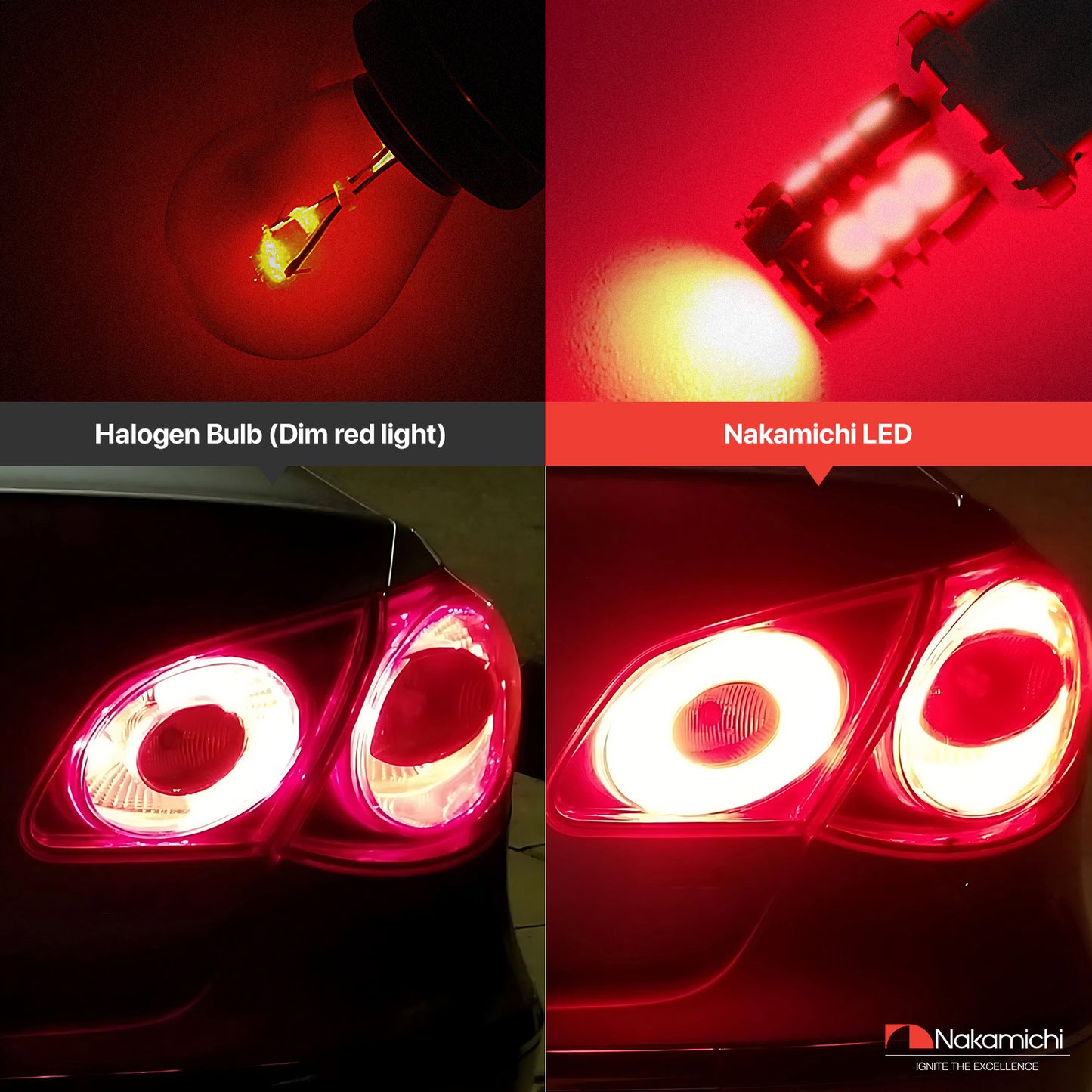 Nakamichi T20-7443 / W21/5W LED Light Bulb 16-SMD 3030 Chipsets LED Replacement Bulbs Car Exterior Reversing Indicator Lights (7443 | 16 LEDs)