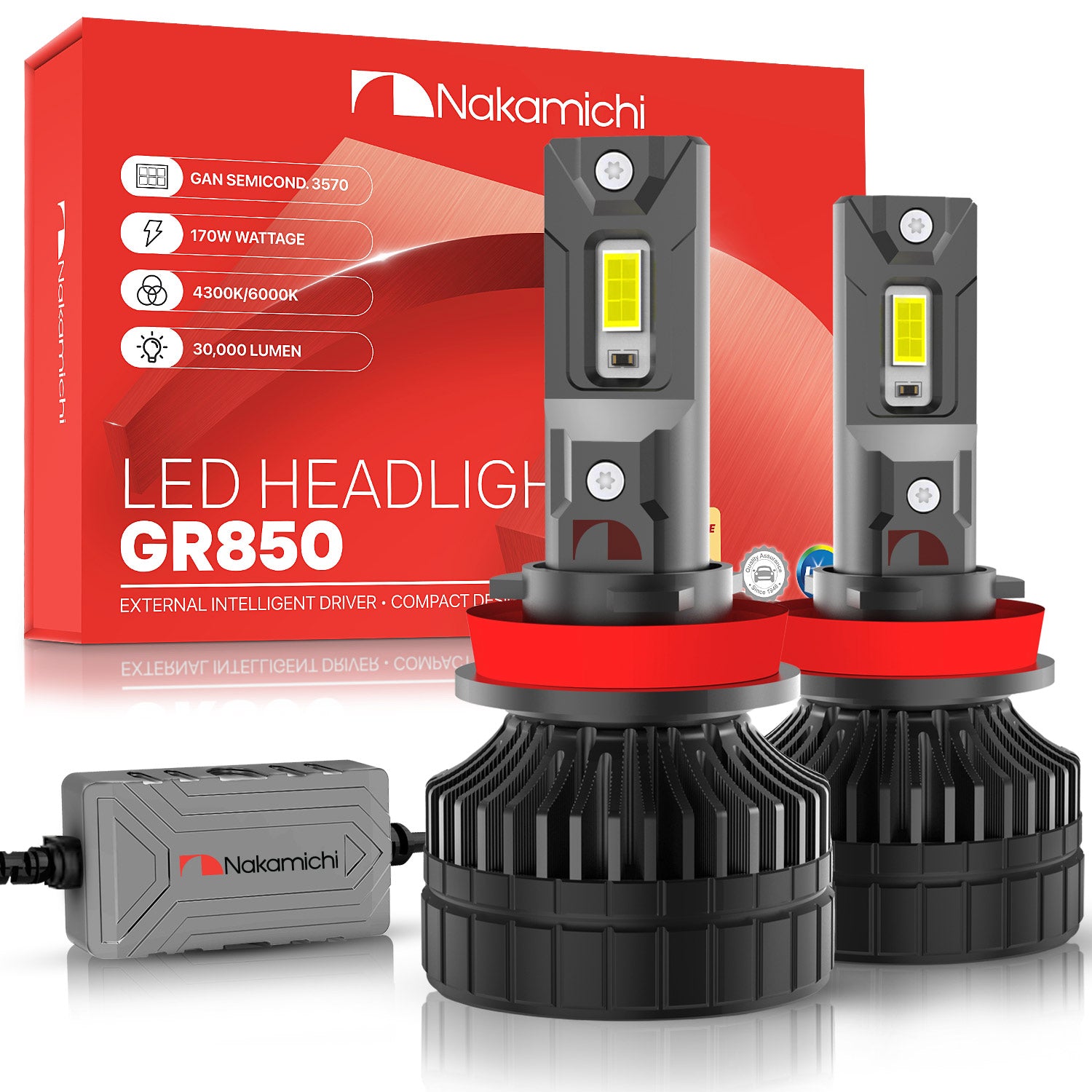 Lampadine LED Nakamichi H7 - 30000 Lumen, 170W, Bianco Freddo 4300K Per Auto - Foto 6