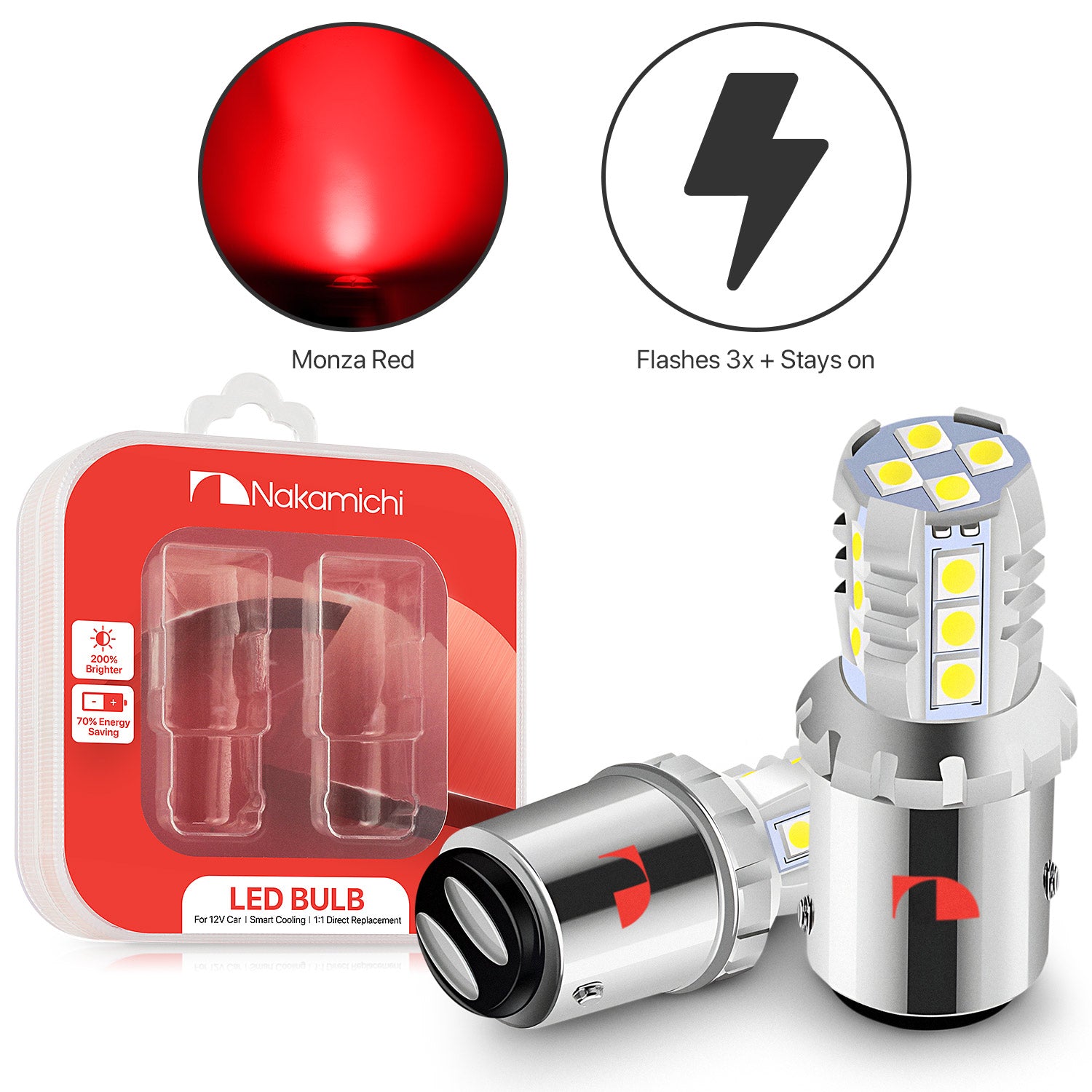 1157 BAY15D AUTO LED-Glühbirne Heckbremse Stopp Rückwärtssignallichtpositive 6v
